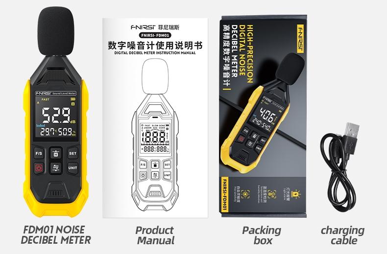 FNIRSI FDM01 Digital Noise and Sound Meter 30~130dB