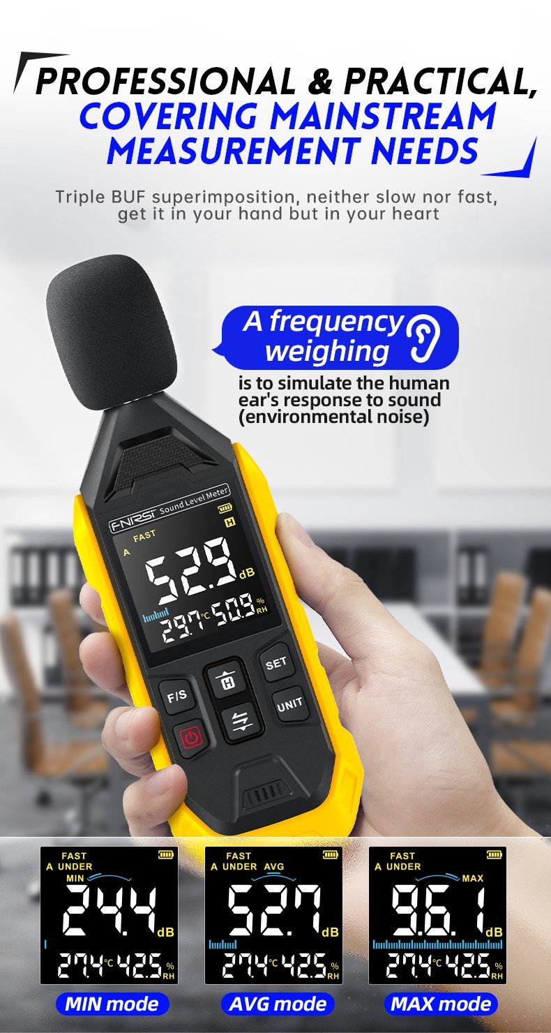 FNIRSI FDM01 Digital Noise and Sound Meter 30~130dB