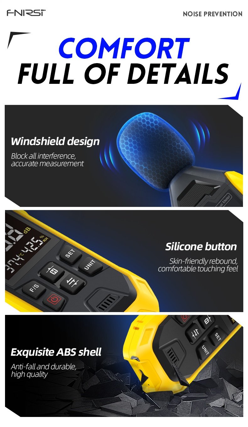 FNIRSI FDM01 Digital Noise and Sound Meter 30~130dB