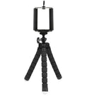Flexible tripod mobile phone holder bendable and rotatable black fits all smartphone