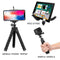 Flexible tripod mobile phone holder bendable and rotatable black fits all smartphone