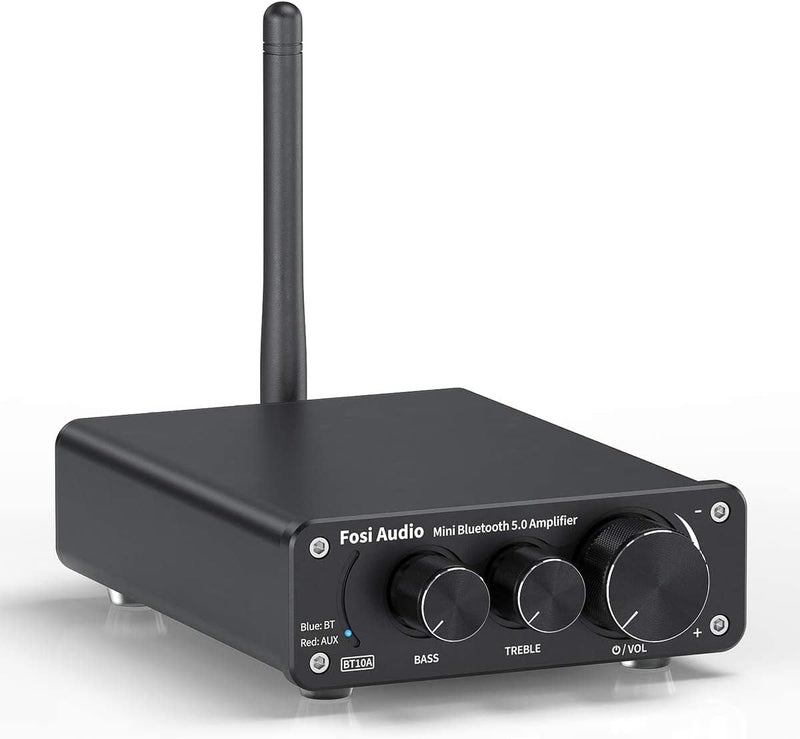 Fosi Audio BT10A Bluetooth 5.0 Stereo Audio Amplifier Receiver 2 Channel Class D Hi-Fi Integrated Amp for Home Passive Speakers 50W x 2 TPA3116