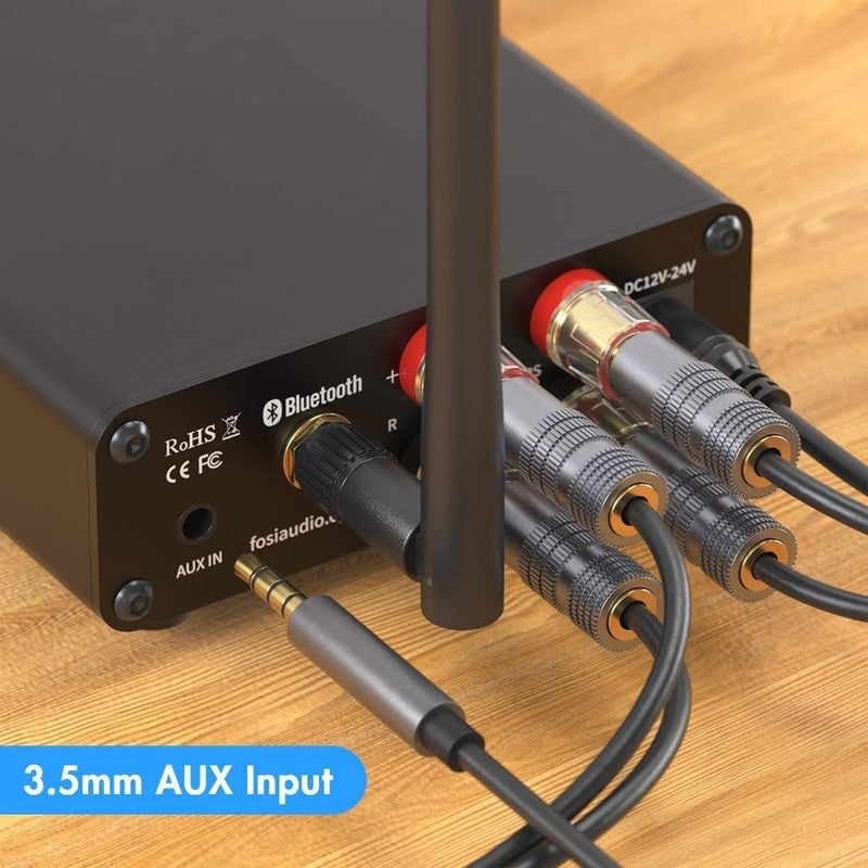 Fosi Audio BT10A Bluetooth 5.0 Stereo Audio Amplifier Receiver 2 Channel Class D Mini Hi-Fi Integrated Amp for Passive Home Speakers 50W x 2 TPA3116