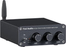Fosi Audio Bluetooth 5.0 &amp; R/L Amplifier 100W x 2 with Volume, Bass and Treble Control, Black