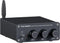 Fosi Audio Bluetooth 5.0 &amp; R/L Amplifier 100W x 2 with Volume, Bass and Treble Control, Black