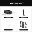 Fosi Audio Bluetooth 5.0 &amp; R/L Amplifier 100W x 2 with Volume, Bass and Treble Control, Black