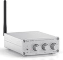 Fosi Audio Bluetooth 5.0 &amp; R/L Amplifier 100W x 2 with Volume, Bass and Treble control, White