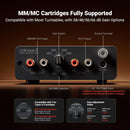 Fosi Audio Box X5 Mini Preamplifier Home Audio for MM & MC Cartridge Turntable Active Speakers, 4-Level Adjustable Gain 38/48/56/66 dB with RCA