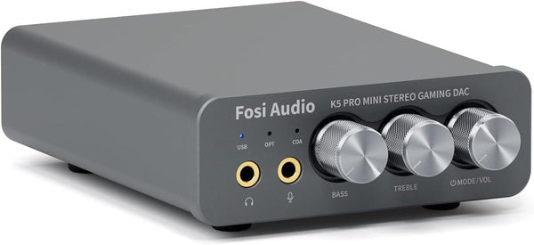 Fosi Audio K5PRO Gaming mini DAC amplifier for PS5/PC/MAC, USB-C/Optical/Coaxial to 3.5mm/RCA