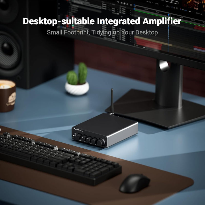 Fosi Audio Hi-Fi Bluetooth 5.0 Stereo Audio Receiver Amplifier 2.1 Channel Class D Integrated Amp 2X165W