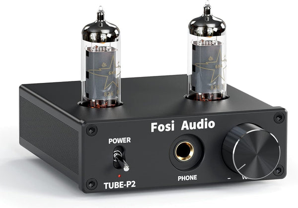 Fosi Audio P2 Headphone Amplifier Vacuum Tube Headphone Amplifier Mini Hi-Fi Stereo Sound