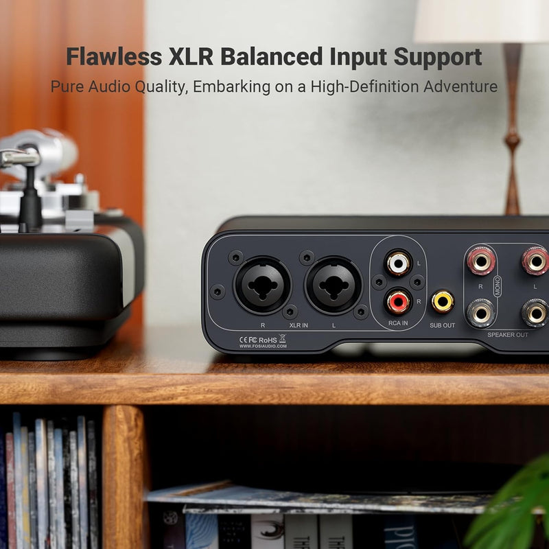 Fosi Audio ZA3 Balanced Stereo Amplifier Home Audio Component Mini 2 Channel Mono Amplifier TPA3255 for Subwoofer Desktop Home Theater