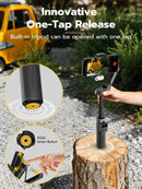 Handheld 3-Axis Anti-Shake Gimbal Stabilizer for iPhone AI Tracking Module with Fill Light Gesture Control and One-Tap Tripod Release Built-in Extension Rod