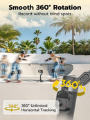 Handheld 3-Axis Anti-Shake Gimbal Stabilizer for iPhone AI Tracking Module with Fill Light Gesture Control and One-Tap Tripod Release Built-in Extension Rod