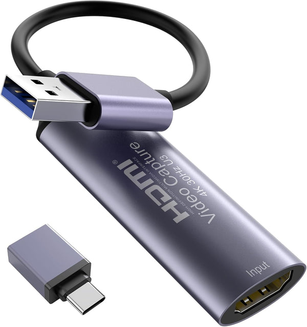 HDMI 4K 30Hz to USB3.0 adapter for video recording USB-A and USB-C