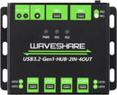 Industrial USB HUB for 2 computers to 4 USB 3.2 ports, switchable, mountable, compatible with Windows Linux Mac