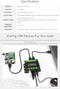 Industrial USB HUB for 2 computers to 4 USB 3.2 ports, switchable, mountable, compatible with Windows Linux Mac