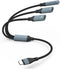 NÖRDIC USB-C Splitter 1 to 3, 1xUSB-C 1xUSB-C PD60W 1x3.5mm Headphone Jack OTG Cable