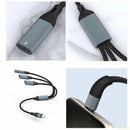 NÖRDIC USB-C Splitter 1 to 3, 1xUSB-C 1xUSB-C PD60W 1x3.5mm Headphone Jack OTG Cable