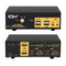 KVM 2x2 HDMI Switch Dual Monitor HDMI2.0 4K60Hz 4:4:4 with 1x3.5mm and 4xUSB-A