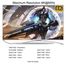 KVM 2x2 HDMI Switch Dual Monitor HDMI2.1 8K60Hz 4K144Hz 4:4:4 with 2x3.5mm and 4xUSB-A