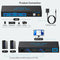 NÖRDIC KVM switch 2 to 1 HDMI to HDMI, 8K60Hz/4K120Hz, 4x USB-A