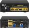 KVM switch 2 to 2 DisplayPort to DisplayPort, 8K30Hz 4K144Hz, 3x USB-A, 2x 3.5mm AUX