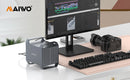 MAIWO 4-bay DAS design for 3.5” SATA HDDs with 2 cooling fans, USB‑C & 10 Gbps speed, no RAID