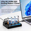 MAIWO 4-Bay M.2 NVMe SSD USB4.0 Dock, Cloner/Duplicator, Supports 1-to-3 Offline Clone & Software RAID, 40Gbps compatible with Thunderbolt 4/3