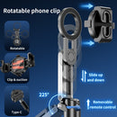 Magnetic Selfie stick with built-in remote functions, extendable phone stand compatible with MagSafe, selfie stick/tripod