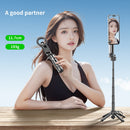 Magnetic Selfie stick with built-in remote functions, extendable phone stand compatible with MagSafe, selfie stick/tripod