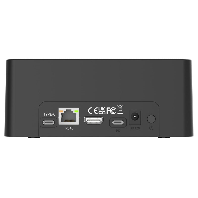 Maiwo HDD Double Docking Station with Clone 10Gbps HDMI 4K60Hz Giga Lan Card Reader SD and MicroSD USB HUB 2xUSB-A and 2xUSB-C