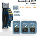 Maiwo K1689 M.2 SATA & NVMe SSD combo for USB3.2 Gen2 10Gbps external case screwless design aluminum