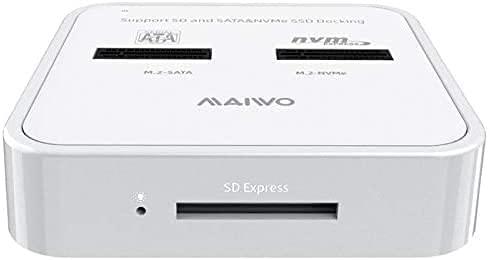 Maiwo K3016SD Docking for both SATA and NVMe M.2 SSD USB3.1 Gen 2 10Gbps with SD card reader Express