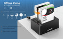 Maiwo K3082C C USB 3.1 GEN2 10Gbps Docking 2x 2.5 3.5 SATA HDD SSD up to 20TB with support for UASP, support SATAIII 6Gbps