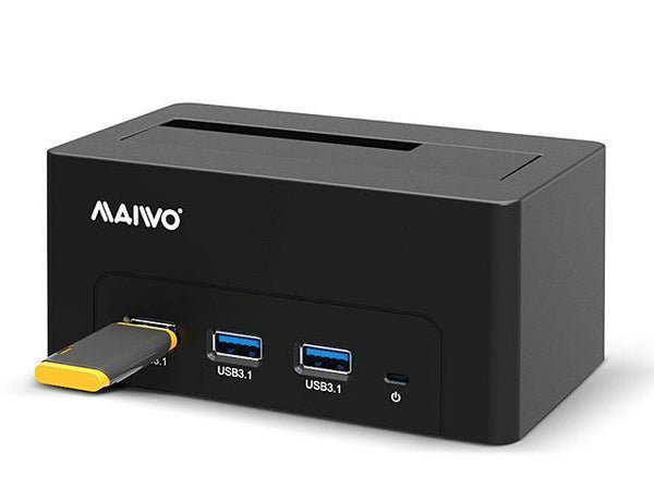 Maiwo K308H USB 3.1 GEN1 5Gbps Docking Station for 1pc 2.5-3.5 SATA HDD SSD up to 14TB with support for UASP 3xUSB3.1 hub