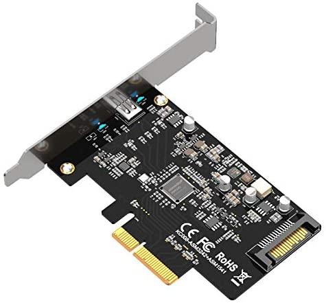 Maiwo KC008 x4 PCI Express card to 1x external USB Type C 20 Gbps USB 3.2 Gen 2x2 PCIe 3.0 x4