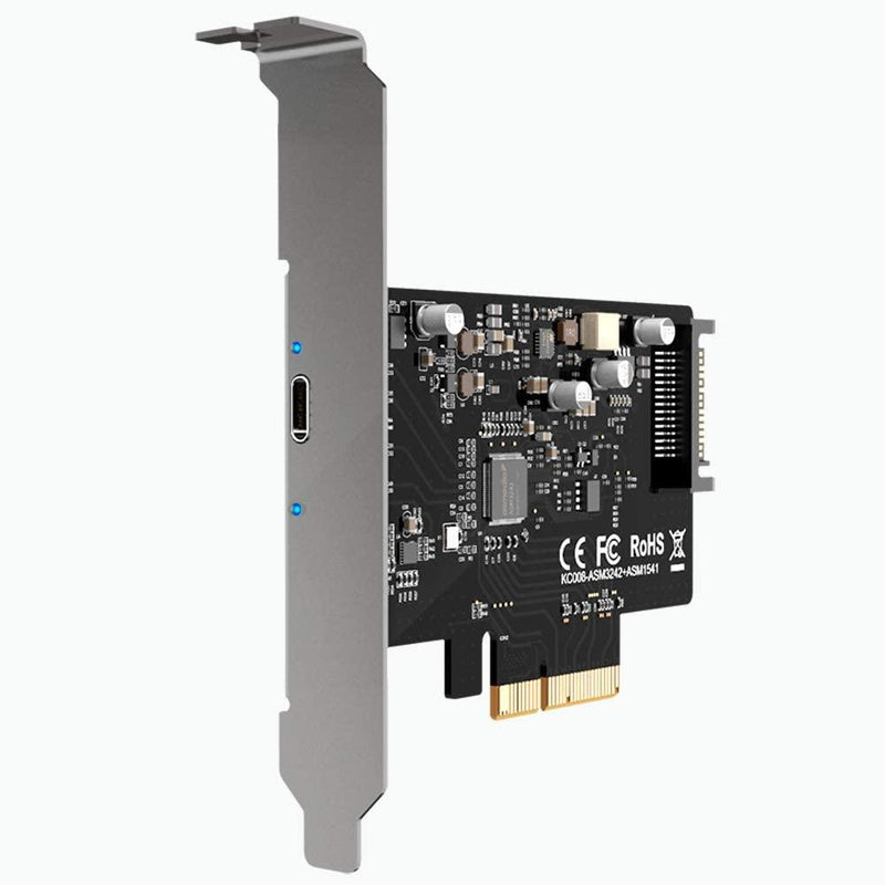 Maiwo KC008 x4 PCI Express card to 1x external USB Type C 20 Gbps USB 3.2 Gen 2x2 PCIe 3.0 x4