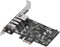 Maiwo KC015 PCI Express x1kort to 3xUSB3.0 5Gbps and 1x Gigabit Ethernet