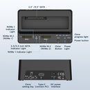 Maiwo Triple Bay HDD Clone Enclosure for 2× SSD NVMe M.2 and 1× SATA HDD