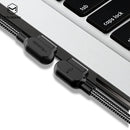 Mcdodo CA 5280 Angled USB C to angled USB A cable for sync and prompt charging LED black 0.5m