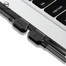 Mcdodo CA 5280 Angled USB C to angled USB A cable for sync and prompt charging LED black 0.5m