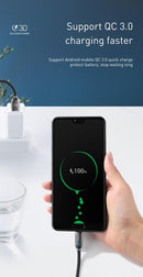 Mcdodo CA-6190 USB C to USB A cable for syncing and fast charging, LED indicator, charging stops automatically when charging is complete, black, 1m