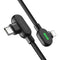 Mcdodo CA-7371 Lightning (Non MFI) angled to Type C angled PD 36W 1.8m with LED black