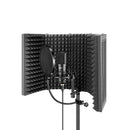 Microphone Screen with 2 ply 5-wall acoustic filter foldable screen 59x28x4cm acoustic muffler for microphones reflection filter