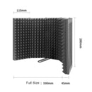 Microphone Screen with 2 ply 5-wall acoustic filter foldable screen 59x28x4cm acoustic muffler for microphones reflection filter