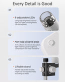 NÖRDIC LCD Digital Microscope 50X–500X, 4.3-inch 1080P USB Microscope with 8 Adjustable LED Lights and PC View