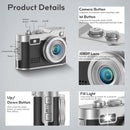Mini HD Camera – 0.96" screen, 2MP photo resolution and 1080P video, 200mAh battery