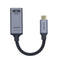 NÖRDIC 0.5m USBC to Displayport cable UHD 4K 60Hz 21.6Gbps DP Alt Mode 1.2 HDCP, Aluminum connectors Space Gray