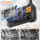 NÖRDIC 5m 1920x1080p HD Endoscope Camera with Dual Lens, 4.3" IPS Screen, IP67 Waterproof Inspection Camera with 8 LED Lights, Semi-Rigid Cable, Plug & Play